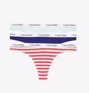Farebné tangá Calvin Klein – 3 kusy v balení