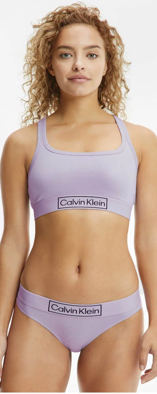 Fialové dámske športové spodné prádlo Calvin Klein